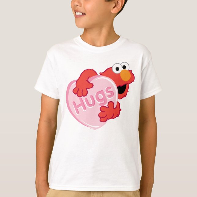 Camiseta Elmo "Abraza" Valentine Heart Candy (Anverso)