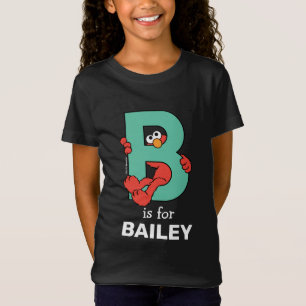 Camiseta Elmo Alfabeto B Verde Acuático