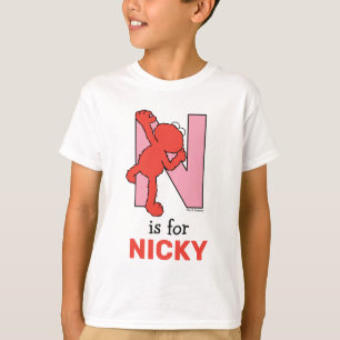 Camiseta Elmo Alfabeto   N Rosa