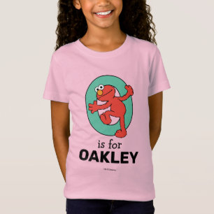 Camiseta Elmo Alfabeto O Azul Verdoso