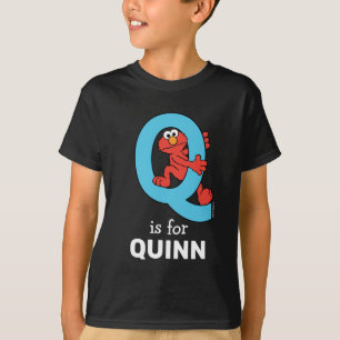 Camiseta Elmo Alfabeto   Q Azul