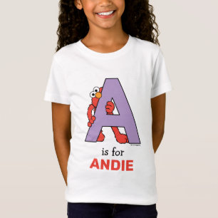 Camiseta Elmo Alfabeto Un Púrpura