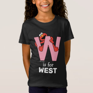 Camiseta Elmo Alfabeto   W Rosa