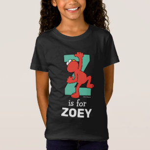 Camiseta Elmo Alfabeto   Z Verde azulado