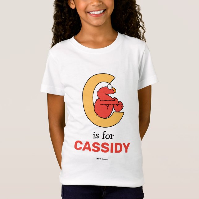 Camiseta Elmo Alphabet | C NARANJA (Anverso)