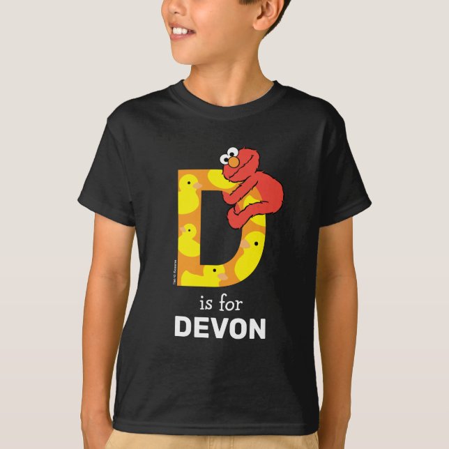 Camiseta Elmo Alphabet | D Pato (Anverso)