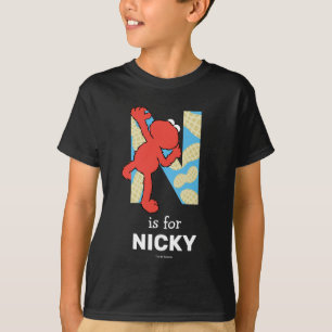 Camiseta Elmo Alphabet   N Nueces
