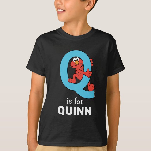Camiseta Elmo Alphabet | Q Azul (Anverso)
