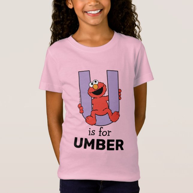 Camiseta Elmo Alphabet | U Púrpura (Anverso)