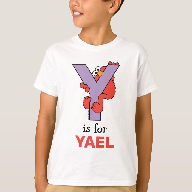 Camiseta Elmo Alphabet | Y Púrpura (Anverso)