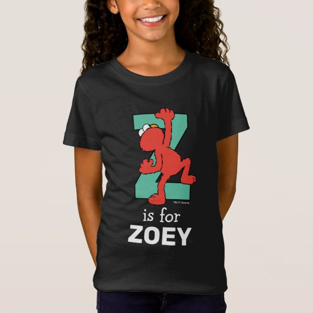 Camiseta Elmo Alphabet | Z VERDE AZULADO (Anverso)