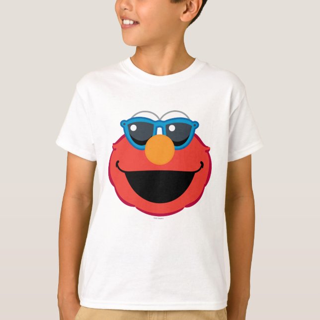 Camiseta Elmo Cara sonriente con gafas de sol (Anverso)