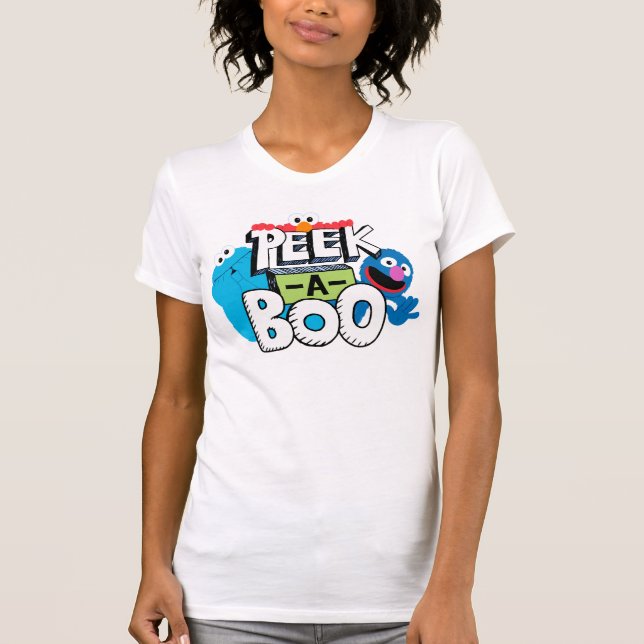 Camiseta Elmo, Cookie & Grover | Peek-a-Boo (Anverso)
