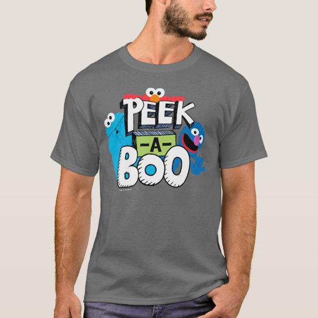 Camiseta Elmo, Cookie y Grover | Peek-a-Boo (Anverso)