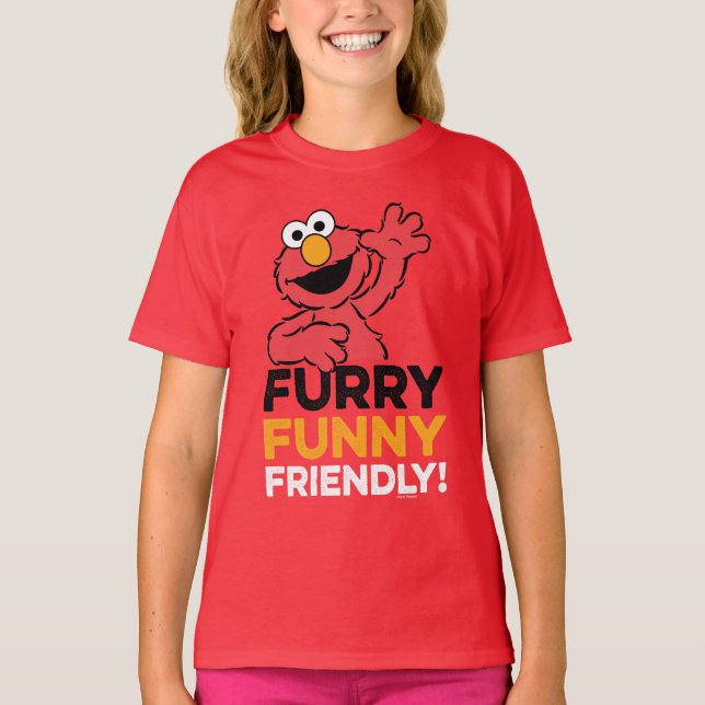 Camiseta Elmo | Furry Funny Friendly (Anverso)