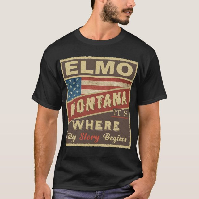 Camiseta ELMO, MT Es donde comienza mi historia (Anverso)