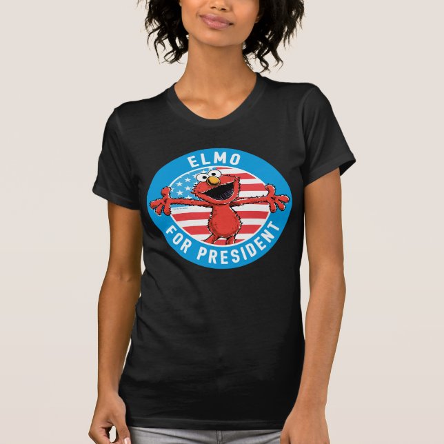 Camiseta Elmo para presidente - Bandera (Anverso)