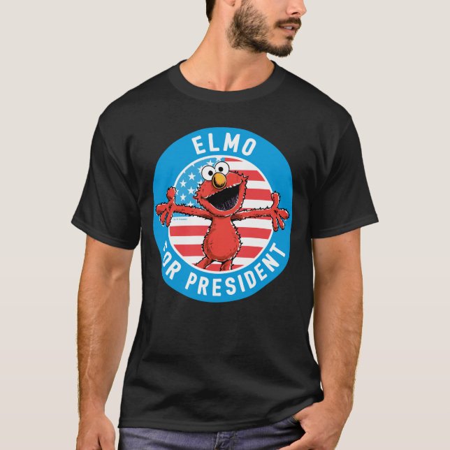 Camiseta Elmo para presidente - Bandera (Anverso)