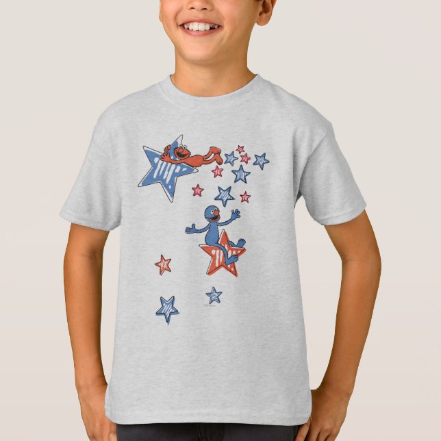 Camiseta Elmo y Grover entre las estrellas (Anverso)