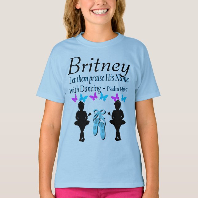 CAMISETA ELOGIAR SU NOMBRE BALLERINA PERSONALIZADO EN CAMIS (Anverso)