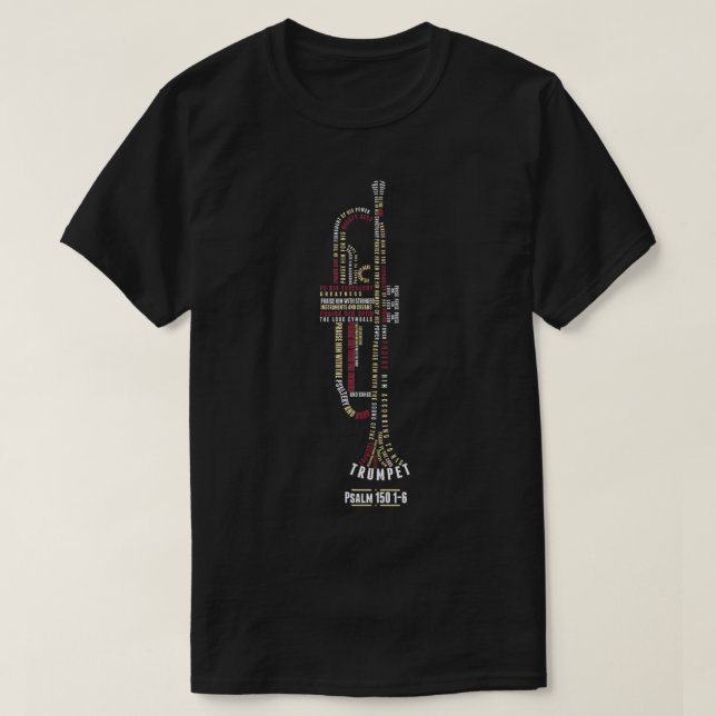Camiseta Elogio con hilos Psalm 150 Trumpet Player (Diseño del anverso)