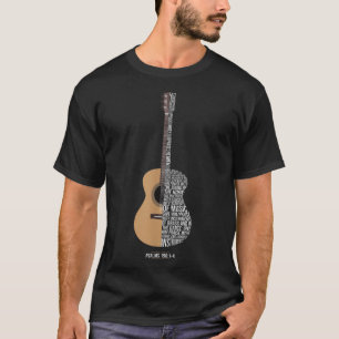 Camiseta Elogio con hilos Salm 150 guitarra acústica