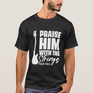 Camiseta Elogio Con Las Cadenas Cristianas Para La Guitarra