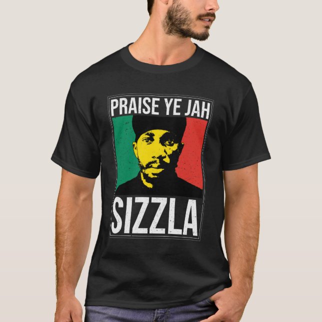 Camiseta Elogio Ye Jah - Sizzla  (Anverso)