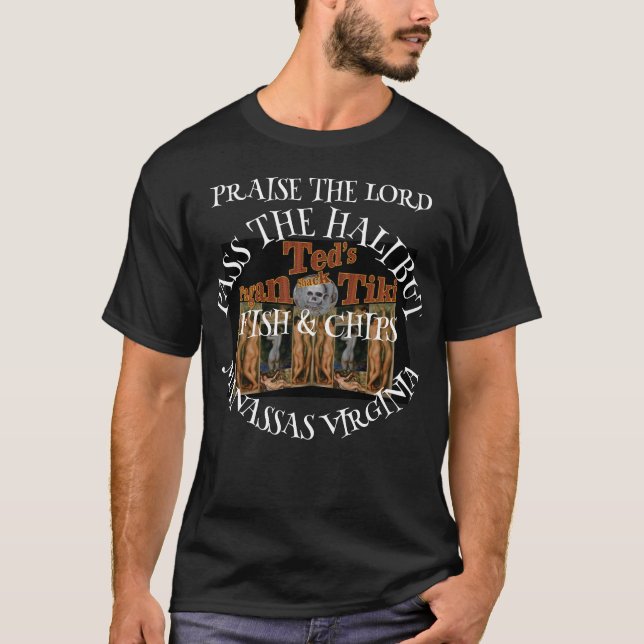 Camiseta Elogios al Lord Ted Pagan Tiki Shack (Anverso)