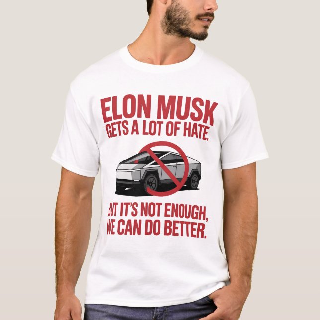 Camiseta Elon Musk Tiene Mucho Odio (Anverso)