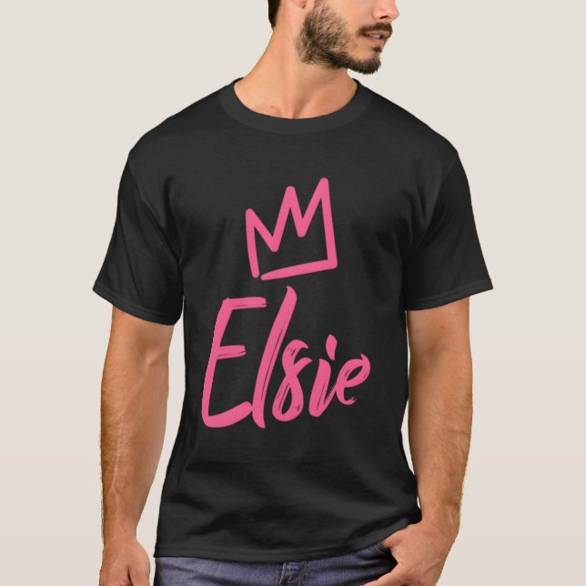 Camiseta Elsie The Queen K Crown Name For Llamado Elsie (Anverso)