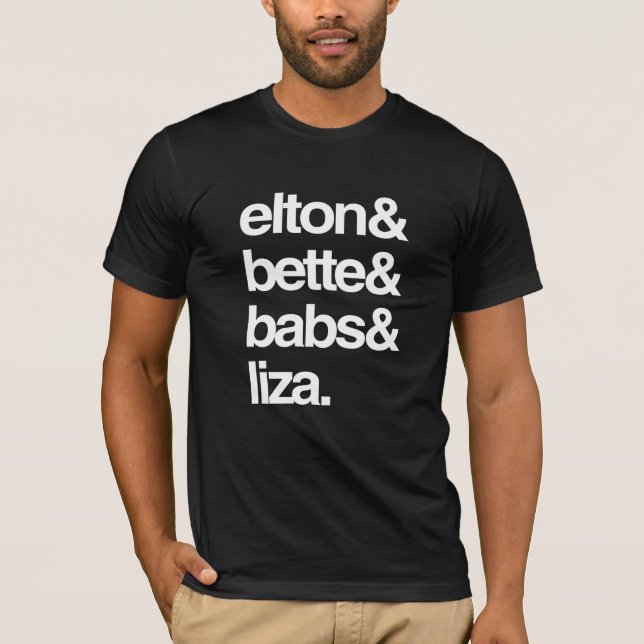 Camiseta Elton Bette Babs y Liza (Anverso)