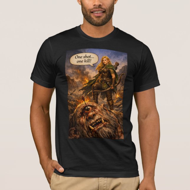 Camiseta Elven Ranger vs Cyclops (Anverso)