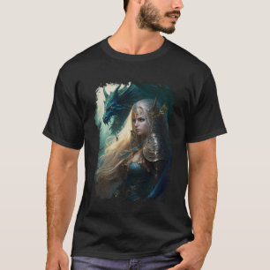 Camiseta Elven Warrior Elf Princess Dragon Vintage Fantasy