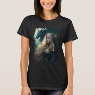 Camiseta Elven Warrior Elf Princess Dragon Vintage Fantasy