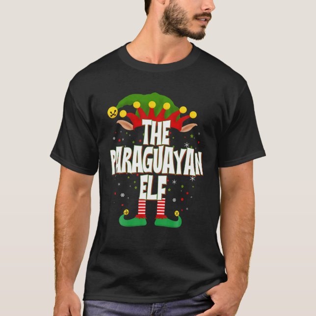 Camiseta Elves Agrupa A Los Navidades Del Elfo Paraguayo (Anverso)