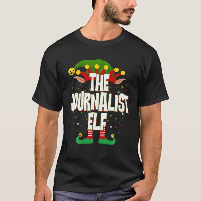 Camiseta Elves Agrupa A Los Navidades Del Periodista Elf (Anverso)