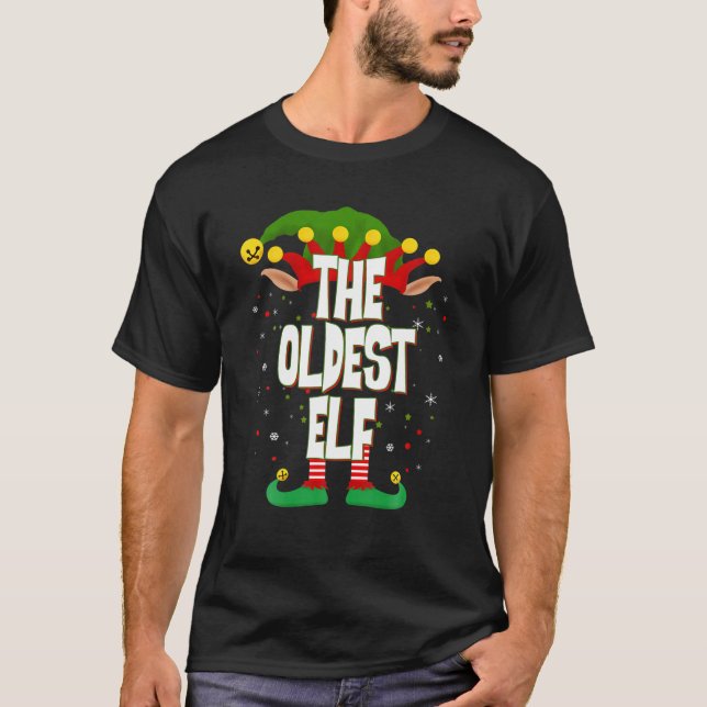 Camiseta Elves Group The Oldest Elf Christmas (Anverso)