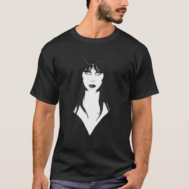Camiseta Elvira - La amante del blanco oscuro y el trasero (Anverso)