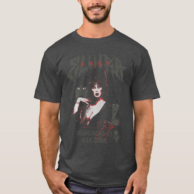 Camiseta Elvira Mistress of the Dark Collage Poster HorrorV (Anverso)