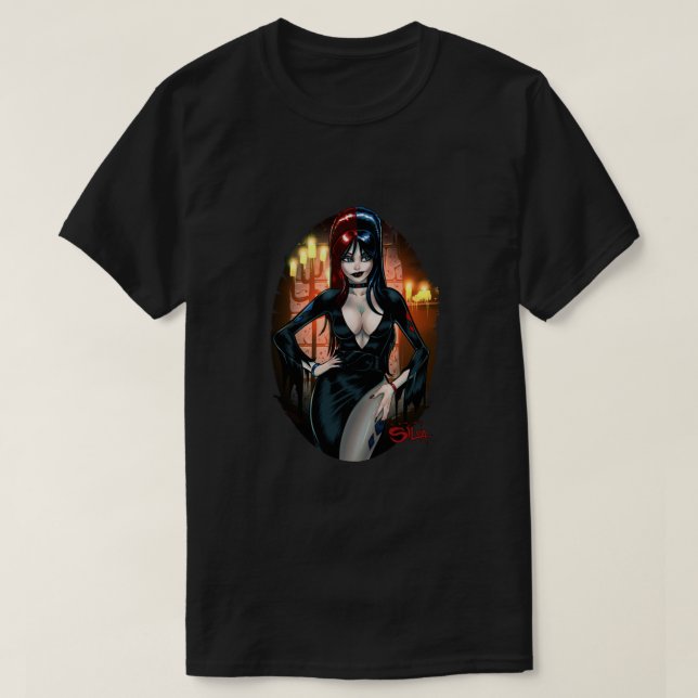 Camiseta ¡Elvira Quinn, señora de Mayhem! Clásico (Diseño del anverso)