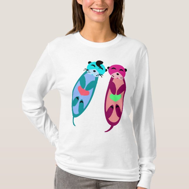 Camiseta Elvis Otter y Friend with Hearts (Anverso)