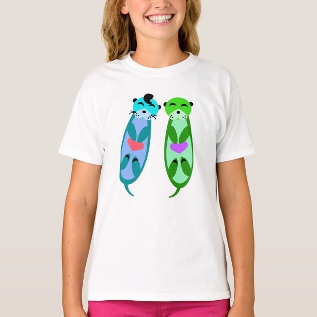 Camiseta Elvis Otter y Friend with Hearts #2 (Anverso)