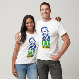 Camiseta Em 2022 é Lula no primeiro turno eleições Brasil T