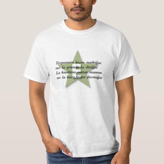 Camiseta em esperanto (Anverso)