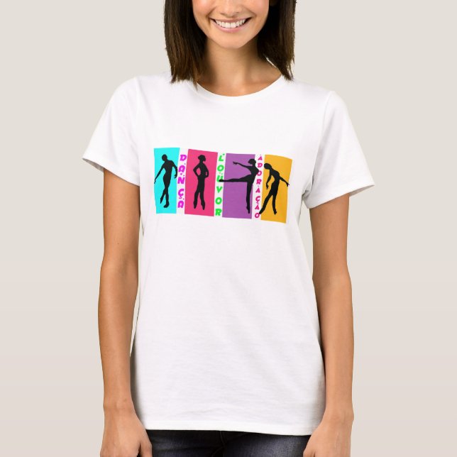 Camiseta em microfibra feminina Dança louvor e... (Anverso)