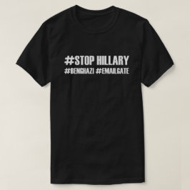Camiseta #Emailgate del #Benghazi de Hillary del #Stop
