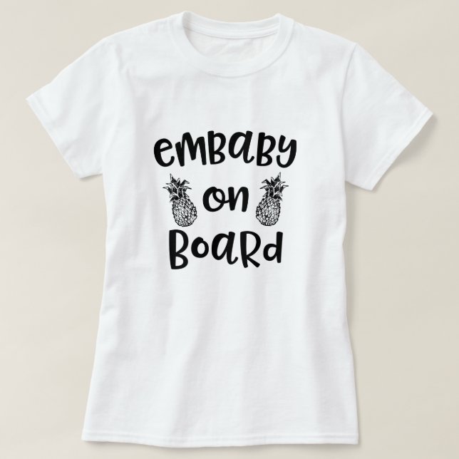 Camiseta Embaby a bordo el regalo del embrión de la (Diseño del anverso)