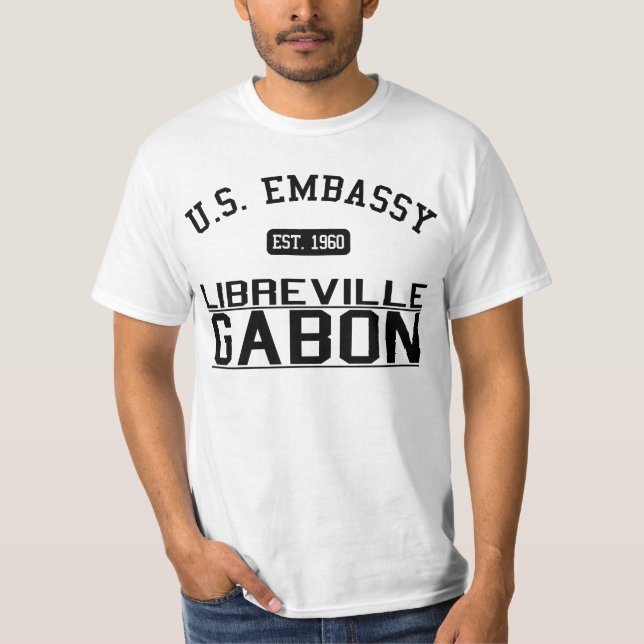 Camiseta Embajada de Estados Unidos en Libreville Gabón (Anverso)
