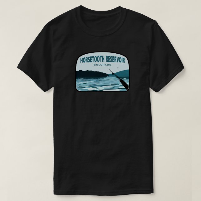 Camiseta Embalse De Caballo Rod De Pesca De Colorado (Diseño del anverso)